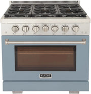 Kucht 36" Freestanding Professional Gas Range Liquid Propane KFX3600X/LP-LB