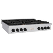 ZLINE 48" Paramount Gas Rangetop Stainless Steel Matte Black SRTZ-48-MB