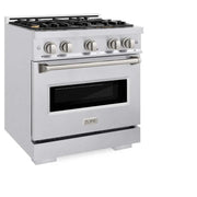 ZLINE 30" Classic Gas Range, Convection Gas Oven DuraSnow® Stainless Steel, Brass Burners CGRS-BR-30