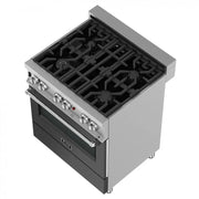 ZLINE 30" Bundle Range RAS-BLM-30 & Range Hood 8654BLM-30, 2KP-RASBLMRH30