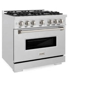 ZLINE 36" Classic Gas Range, Convection Gas Oven DuraSnow® Stainless Steel, CGRS-36