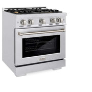ZLINE 30" Select Gas Range Convection Gas Oven DuraSnow® Stainless Steel Brass Burners HGRS-BR-30