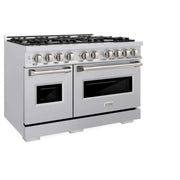 ZLINE 48"Classic Double Oven Gas Range, Stainless Steel, Brass Burners, CGR-BR-48
