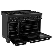 ZLINE 48" Bundle Range RAB-BR-48 & Wall Range Hood BSKBN, 2KP-RABRH48