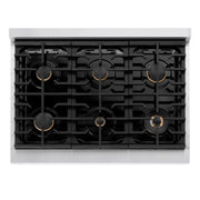 ZLINE 36" Paramount Gas Rangetop Stainless Steel Champagne Bronze SRTZ-36-CB
