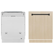 ZLINE Autograph Edition 24" Tall Tub Dishwasher, Custom Panel Ready, Matte Black DWMTZ-24-MB