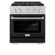 ZLINE 30"Gas Range, Convection Gas Oven, DuraSnow® Black Matte, SGRS-BLM-30