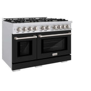 ZLINE 48" Select Gas Range Gas Convection Gas Oven Stainless Steel Black Matte Door HGR-BLM-48