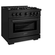 ZLINE 36" Select Dual Fuel Range Gas Cooktop Electric Convection Oven Black Stainless Steel HDRB-36