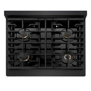 ZLINE 30" Paramount Gas Rangetop Black Stainless Steel Champagne Bronze SRTBZ-30-CB