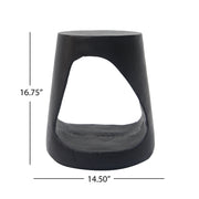 MGO Hollow Side Table with Wood-like Texture