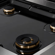 ZLINE 36" Paramount Gas Rangetop DuraSnow® Stainless Steel Polished Gold SRTSZ-36-G