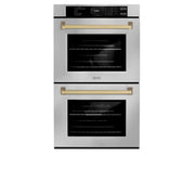 ZLINE 30"Professional True Convection Double Wall Oven, Air Fry, Self Clean, Stainless Steel, Champagne Bronze WADZ-30-CB