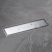 Chrome brass floor drain 11.8inch x 4.3 inch