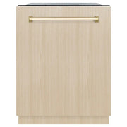 ZLINE Autograph Edition 24" Tall Tub Dishwasher, Custom Panel Ready, Gold DWMTZ-24-G
