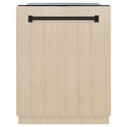 ZLINE Autograph Edition 24" Tall Tub Dishwasher, Custom Panel Ready, Matte Black DWMTZ-24-MB