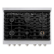 ZLINE 36"Gas Range, Convection Gas Oven, DuraSnow® Black Matte, SGRS-BLM-36