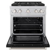 ZLINE 30"Gas Range, Convection Gas Oven, DuraSnow® Black Matte, SGRS-BLM-30