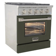 Kucht 30" Gas Range in Stainless Steel with Olive Green Oven Door, KNG301-OG
