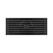 8 Inch Shower Linear Matte black Drain Rectangular Floor Drain with Accessories Square Hole Pattern Cover Grate Removable Matte Black Brass