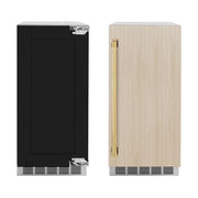 ZLINE 15" Touchstone Clear Cube Ice Maker Drain Pump Panel Ready Door Polished Gold Door ICCDPZ-15-G