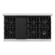 ZLINE 48" Dual Fuel Range, Gas Cooktop, Electric Convection Oven Stainless Steel, CDR48