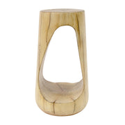 Hollow Design End Table with Wood Like Texture, and Natural Color