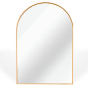 24x36 Inch Gold Metal Framed Arched Mirror