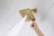 12-inch Or 16-inch Or 6'' Wall-Mount Brushed Gold 3-Way Thermostatic Shower Valve System: Versatile Functionality and Stunning Design