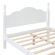 Full Size Wood Platform Bed Frame,Retro Style Platform