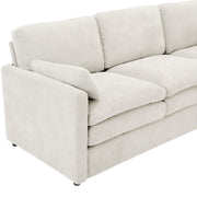 Cozy Upholstered 3-Seater Sofa with Plush Double Cushion and Ergonomic Design
