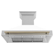 ZLINE 48" Autograph DuraSnow White Range Hood 8654SNZ-WM48-CB