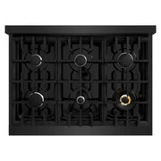 ZLINE 36" Classic Gas Range, Convection Gas Oven Black Stainless Steel, CGRB-36