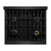 ZLINE 30"Classic Gas Range, Convection Gas Oven, Black Stainless Steel, CGRB-30