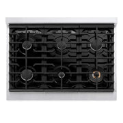 ZLINE 36" Paramount Gas Rangetop DuraSnow® Stainless Steel SRTS-36