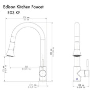 ZLINE Edison Kitchen Faucet, EDS-KF-PG