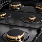 ZLINE 30" Paramount Gas Rangetop Black Stainless Steel Polished Gold SRTBZ-30-G