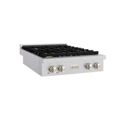 ZLINE 48" Paramount Gas Rangetop DuraSnow® Stainless Steel Polished Gold SRTSZ-48-G