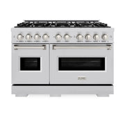 ZLINE 48" Dual Fuel Range, Gas Cooktop, Electric Convection Oven Stainless Steel, CDR48