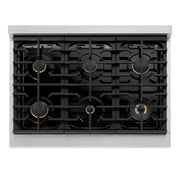 ZLINE 36"Gas Range, Convection Gas Oven, DuraSnow® Gold, SGRSZ-36-G
