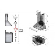 ZLINE 30" Remote Dual Blower Stainless Wall Range Hood, 687-RD-30