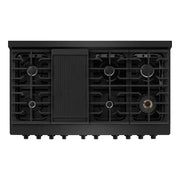 ZLINE 48 in.Gas Range, Convection Gas Oven, Black Stainless Steel, SGRB-48