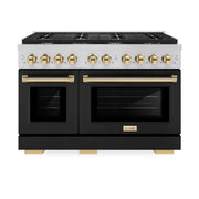 ZLINE 48"Gas Range, Convection Oven Black Matte, Gold, SGRZ-BLM-48-G