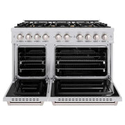 ZLINE 48" Dual Fuel Range, Gas Cooktop, Electric Convection Oven Stainless Steel, CDR-BR-48