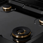 ZLINE 30" Paramount Gas Rangetop Black Stainless Steel Brass Burners SRTB-BR-30