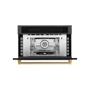 ZLINE 30” Convection Microwave, Black Stainless, Gold MWOZ-30-BS-G
