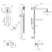 ZLINE Bliss Shower System Oversized Shower Head, BLS-SHS16-MB