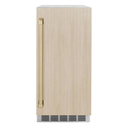 ZLINE 15" Touchstone Clear Cube Ice Maker Drain Pump Panel Ready Door Champagne Bronze Door ICCDPZ-15-CB