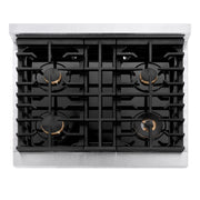 ZLINE 48" Paramount Gas Rangetop DuraSnow® Stainless Steel Polished Gold SRTSZ-48-G