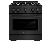 ZLINE 30" Select Dual Fuel Range Gas Cooktop Electric Convection Oven Black Stainless Steel HDRB-30